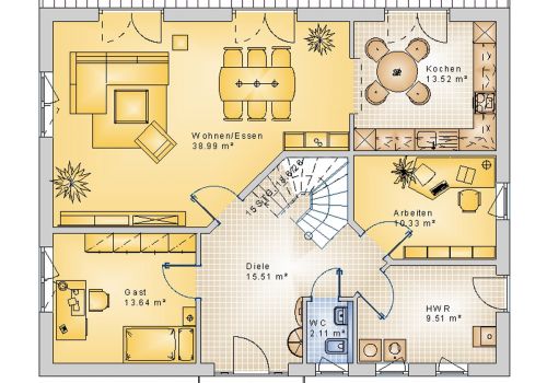 Giebelhaus 185 m² EG