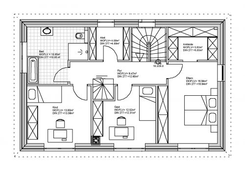 Hansa Hausbau Stadtvilla 149 M² 06 OG