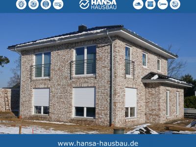 Hansa Hausbau Stadtvilla Toskanahaus Staffelhaus Eingeschossig 07 Baustelle Bauphase
