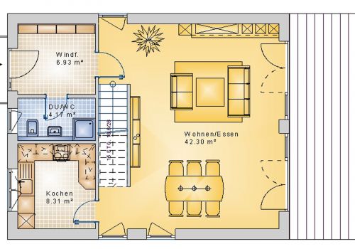 Pultdachhaus 125 m² EG