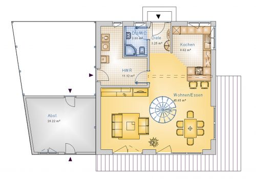 Pultdachhaus 127 m² EG