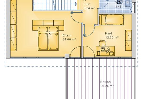 Pultdachhaus 128 m² DG