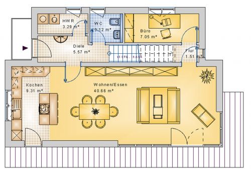 Pultdachhaus 141 m² EG