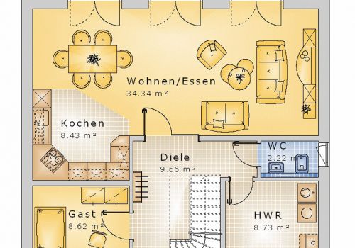 Pultdachhaus 152 m² EG