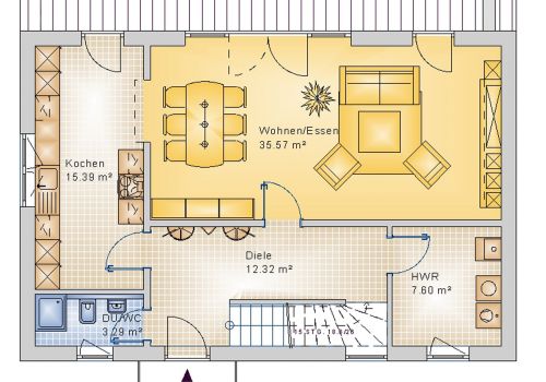 Pultdachhaus 158 m² EG