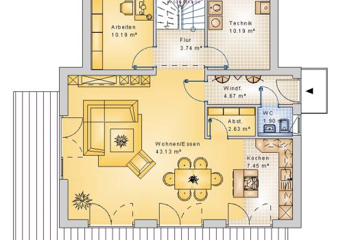 Pultdachhaus 168 m² EG