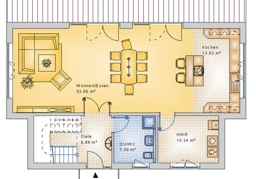 Pultdachhaus 178 m² EG
