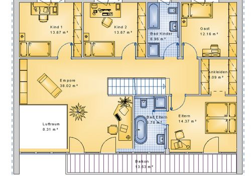 Pultdachhaus 238 m² DG