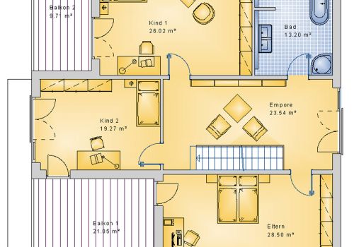 Pultdachhaus 258 m² DG