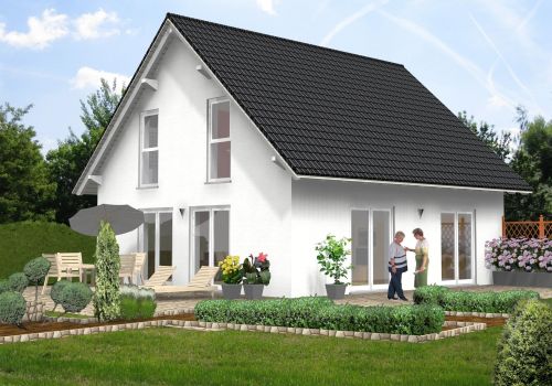 Satteldach 102 m² Ansicht 1