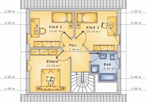 Satteldach 103 m² DG