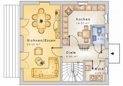 Satteldach 103 m² EG