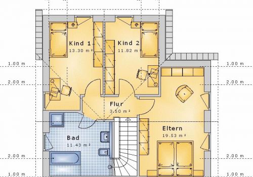 Satteldach 111 m² DG