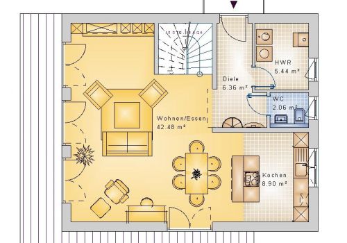 Satteldach 115 m² EG