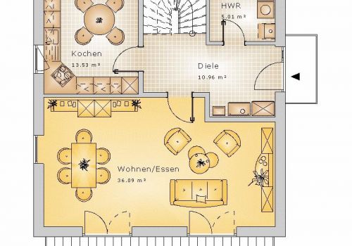 Satteldach 116 m² EG