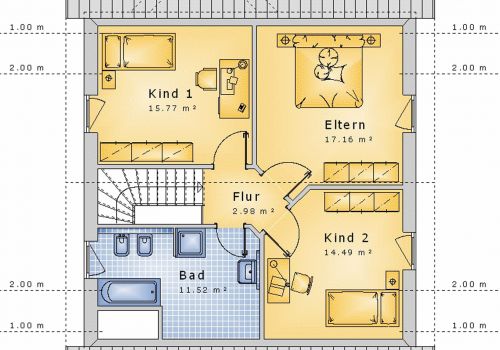 Satteldach 117 m² DG