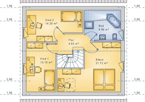 Satteldachhaus 118 m² DG