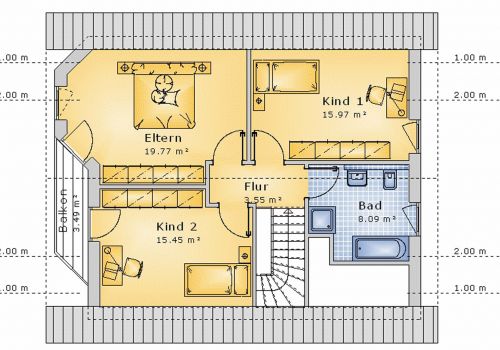 Satteldachhaus 119 m² DG