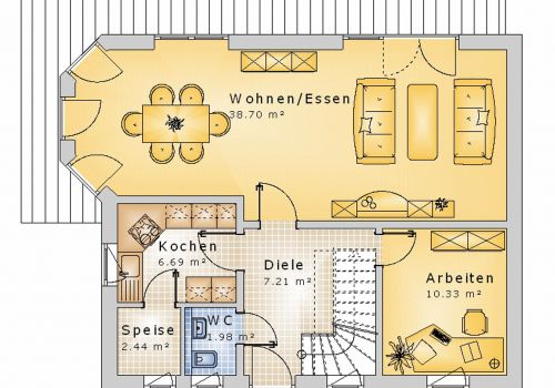 Satteldachhaus 119 m² EG