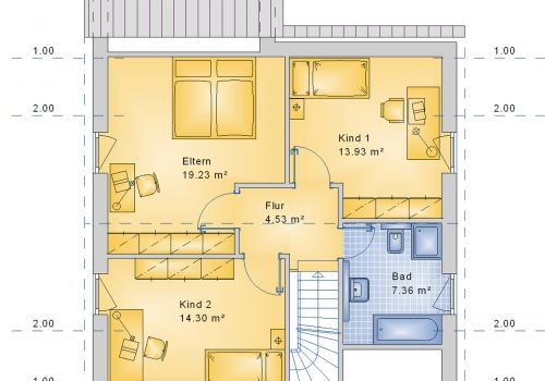 Satteldachhaus 119 m² DG