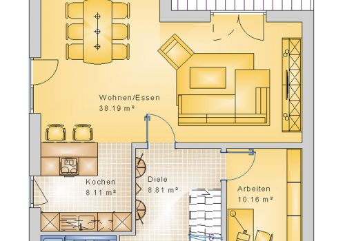 Satteldachhaus 119 m² EG