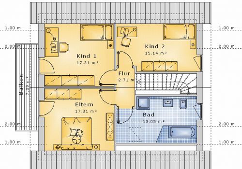 Satteldachhaus 121 m² DG