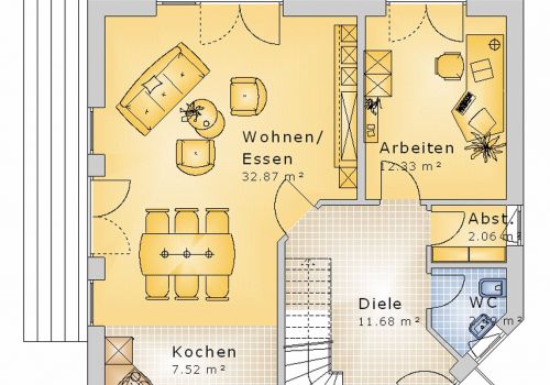 Satteldachhaus 121 m² EG