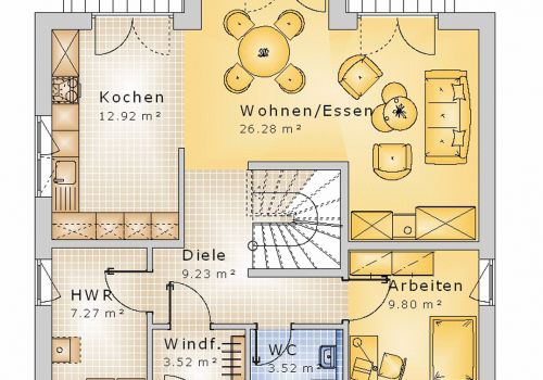 Satteldachhaus 125 m² EG