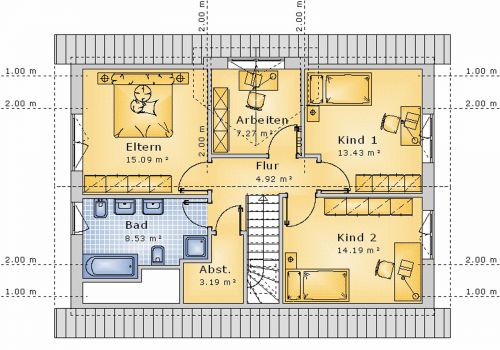 Satteldachhaus 126 m² DG