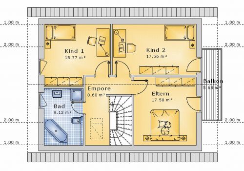 Satteldachhaus 128 m² DG