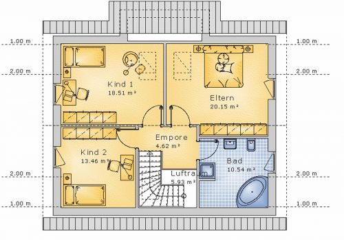 Satteldachhaus 129 m² DG