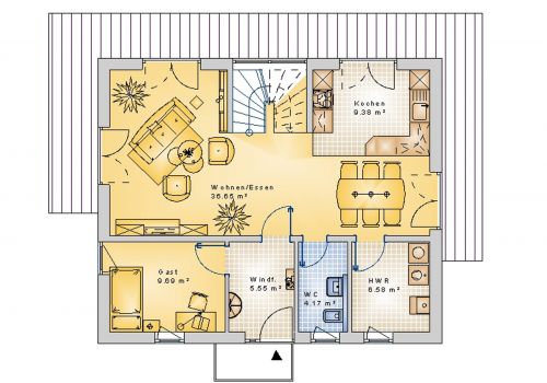 Satteldachhaus 131 m² EG