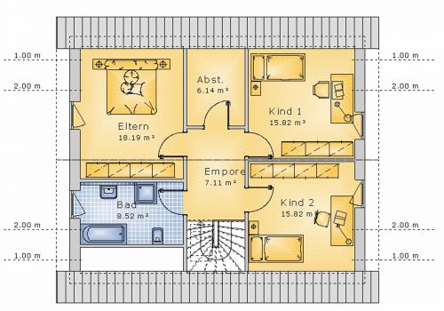 Satteldachhaus 132 m² DG