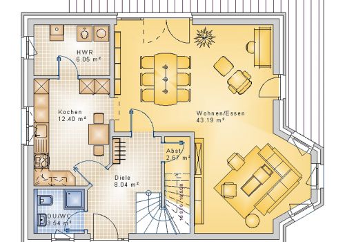 Satteldachhaus 134 m² EG