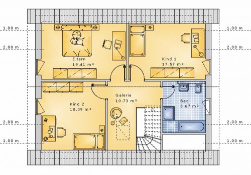 Satteldachhaus 134 m² DG