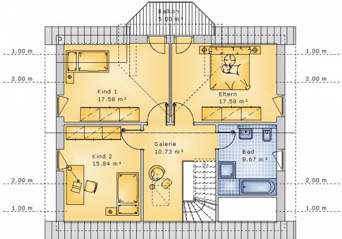 Satteldachhaus 136 m² DG