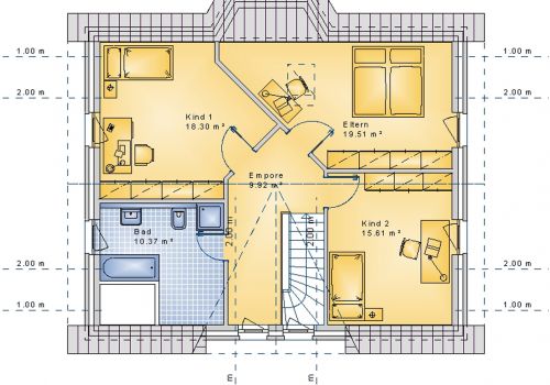 Satteldachhaus 137 m² DG