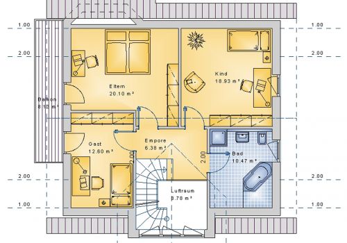 Satteldachhaus 139 m² DG