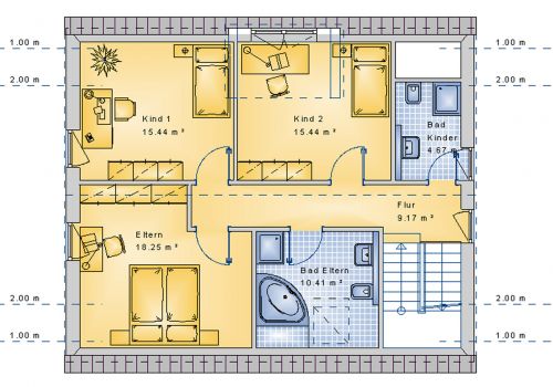 Satteldachhaus 139 m² DG