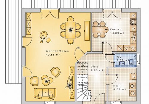 Satteldachhaus 140 m² EG