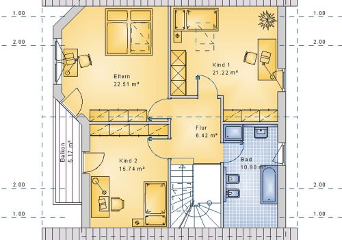 Satteldachhaus 141 m² DG