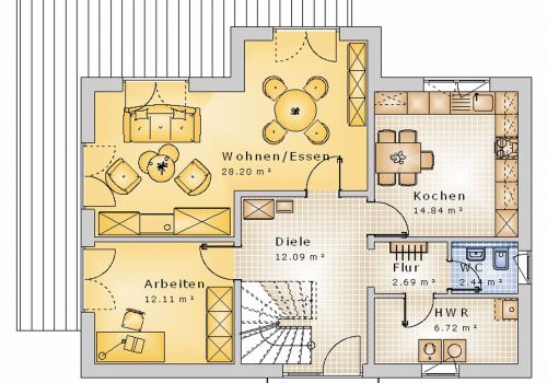 Satteldachhaus 141 m² EG