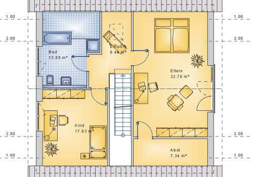 Satteldachhaus 143 m² DG