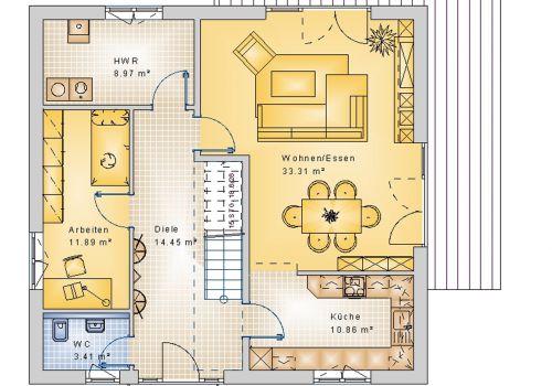 Satteldachhaus 143 m² EG