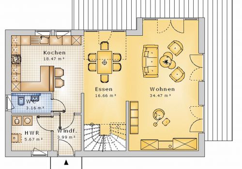 Satteldachhaus 143 m² EG