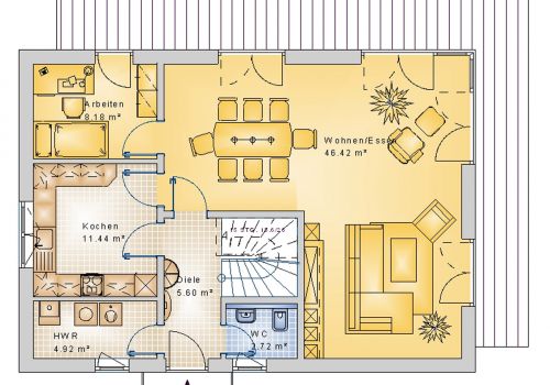 Satteldachhaus 144 m² EG