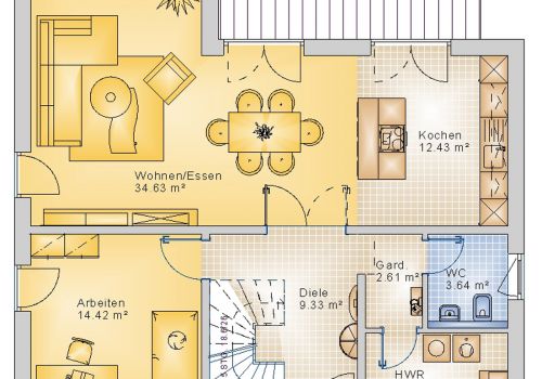 Satteldachhaus 144 m² EG