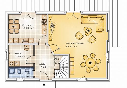 Satteldachhaus 147 m² EG