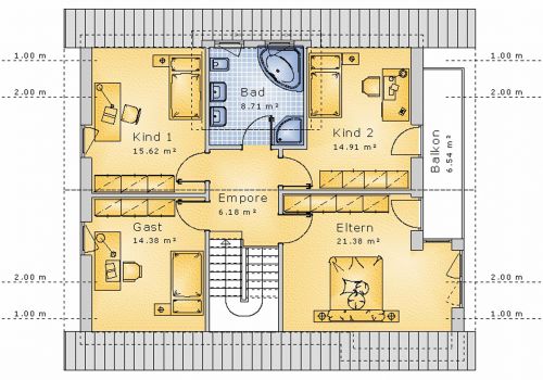 Satteldachhaus 150 m² DG