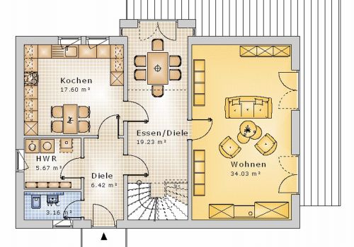 Satteldachhaus 151 m² EG